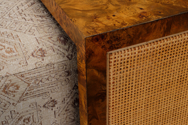 BurtonJames_Roy_MontsourCaramel_PoplarBurlDark_Ottoman_Detail3